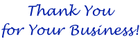 Thank You for Your Business