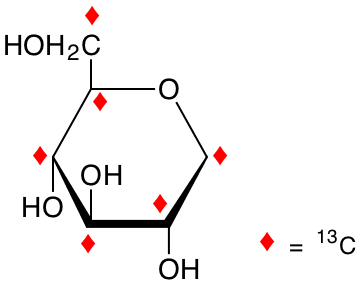 structure of 1,5-D-anhydroglucitol-13C6 structure of 1,5-D-anhydroglucitol-13C6