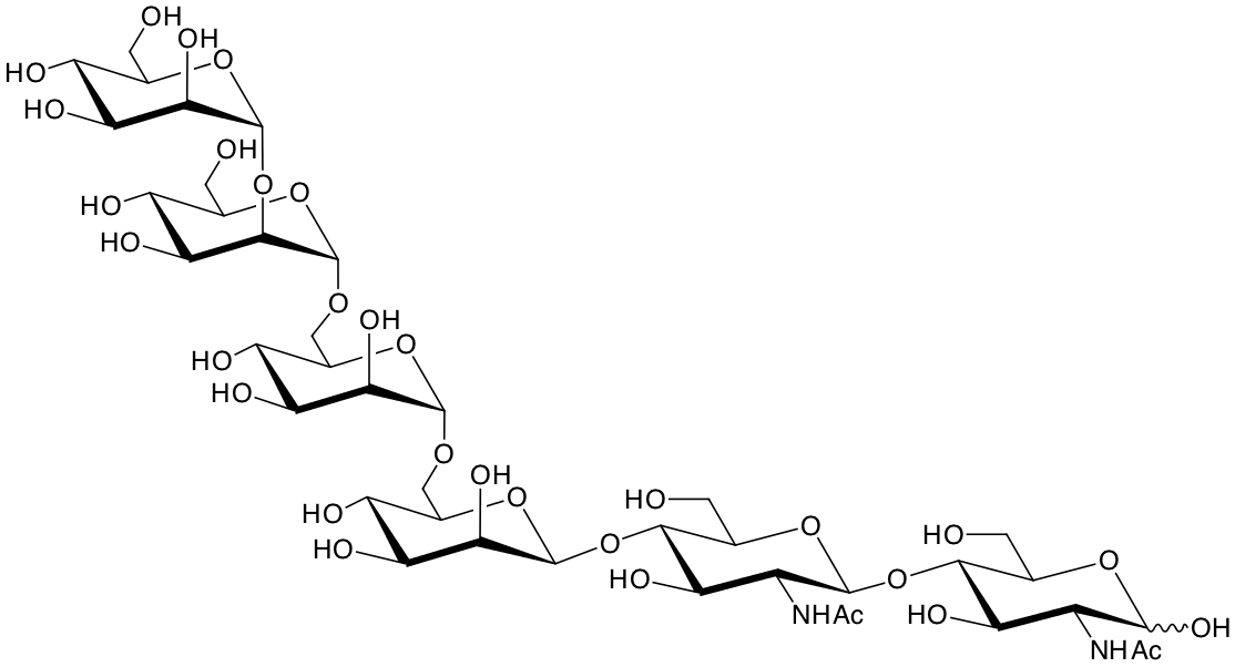 structure of Man(a2)Man(a6)Man(a6)Man(b4)GlcNAc(b4)GlcNAc structure of Man(a2)Man(a6)Man(a6)Man(b4)GlcNAc(b4)GlcNAc