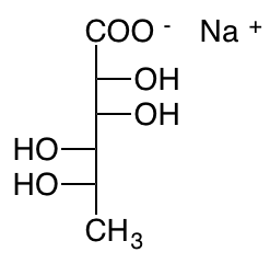 structure of L-rhamnonic acid, sodium salt structure of L-rhamnonic acid, sodium salt