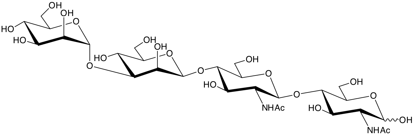 structure of Man(a3)Man(b4)GlcNAc(b4)GlcNAc structure of Man(a3)Man(b4)GlcNAc(b4)GlcNAc